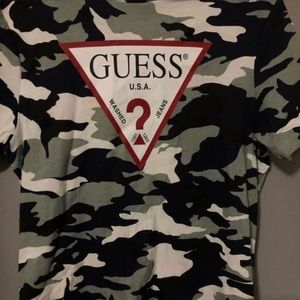 GUESS camo print shirt